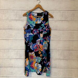 Halogen Floral Sleeveless Shift Dress